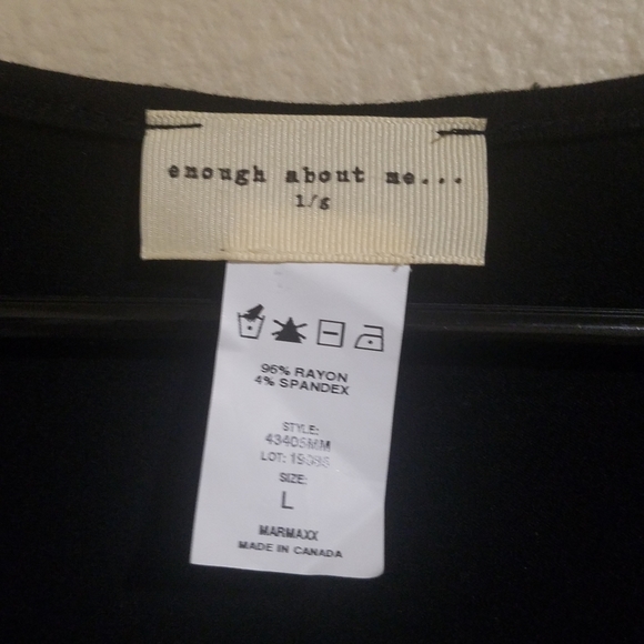 SOLD 5/$40 Enough About Me  Addicted to Black Tee - Picture 4 of 5